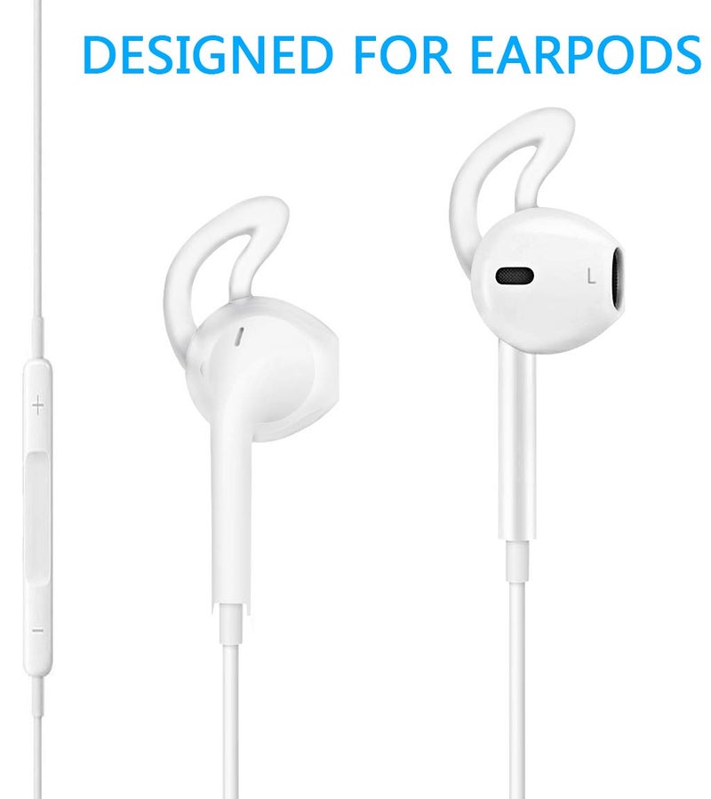 Lunies Earpods Covers Anti-Slip Silicone Soft Sport Earbud Tips for iPhone 6S/6 Plus/5S/5C/5 Earbuds Comfortable 4 Pairs Clear - Image 2